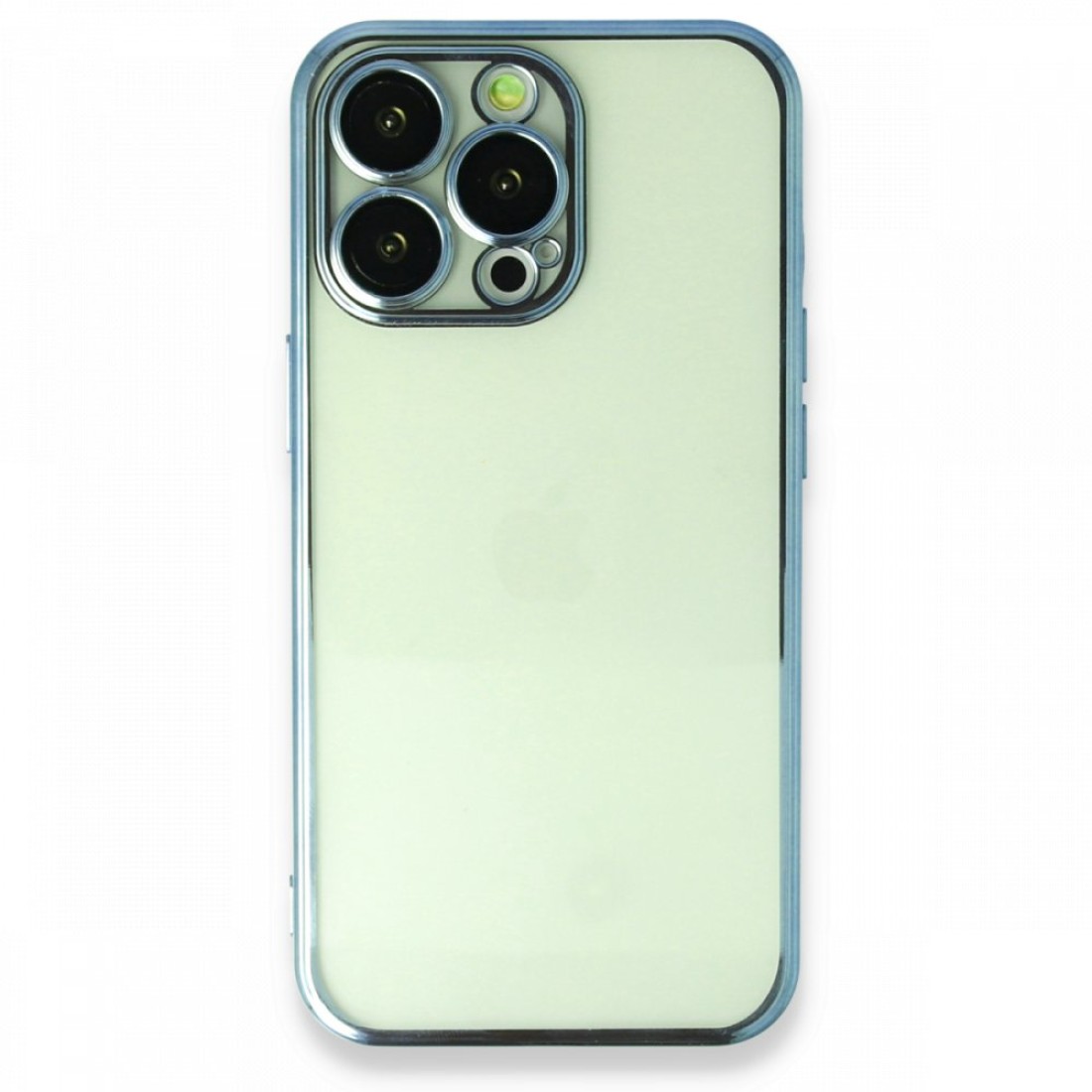 iPhone 13 Pro Kılıf Razer Lensli Silikon - Açık Mavi