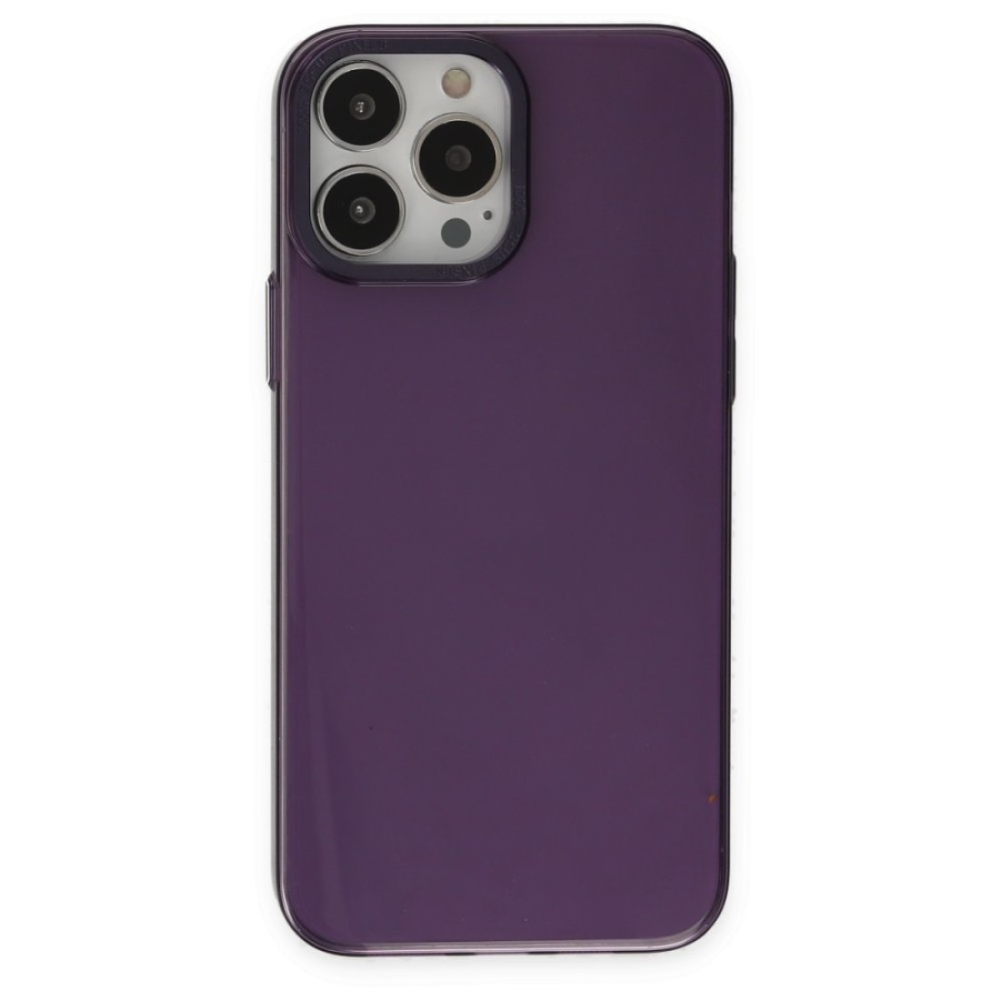 iPhone 13 Pro Max Kılıf Anka PC Sert Metal Kapak - Mor