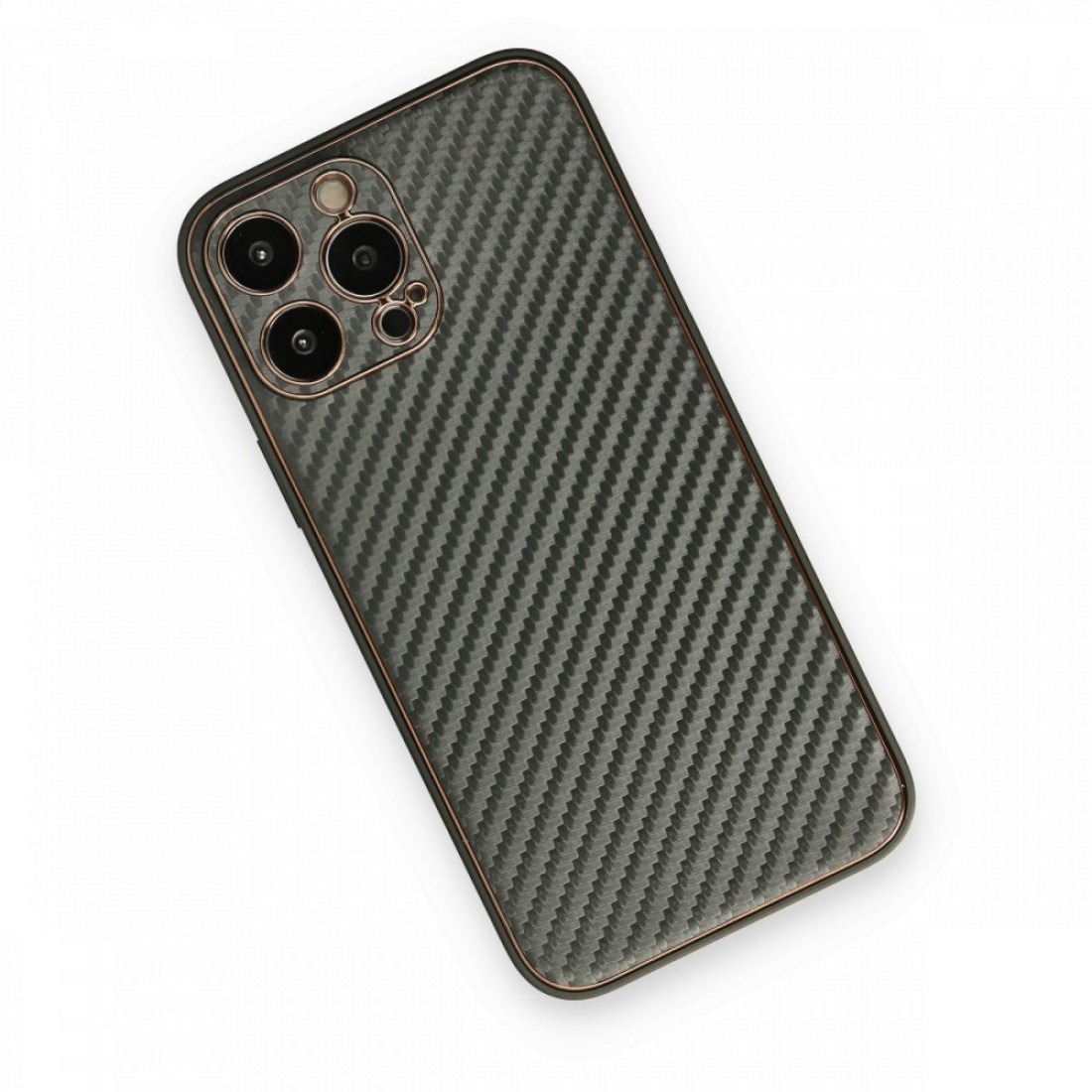 iPhone 13 Pro Max Kılıf Coco Karbon Silikon - Füme