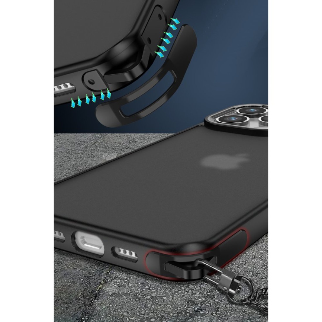 iPhone 13 Pro Max Kılıf Elegant Kapak - Titan Gri
