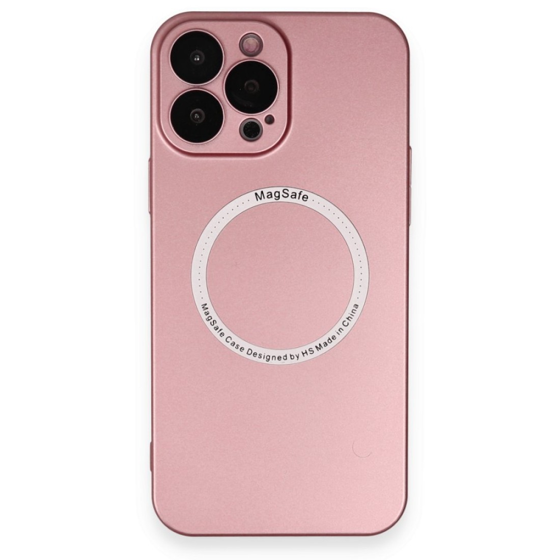 iPhone 13 Pro Max Kılıf Jack Magneticsafe Lens Silikon - Rose Gold