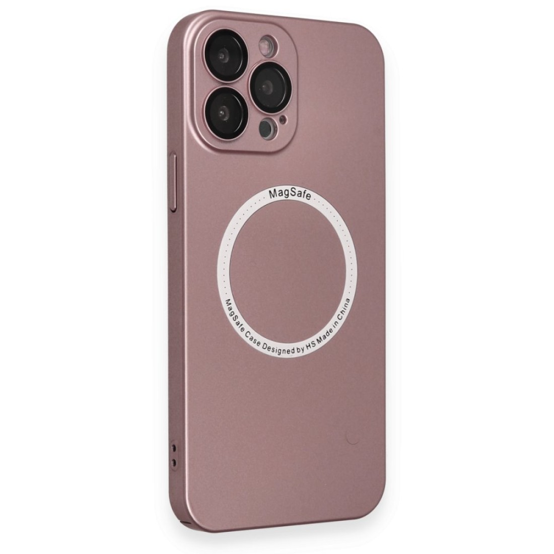 iPhone 13 Pro Max Kılıf Jack Magneticsafe Lens Silikon - Rose Gold