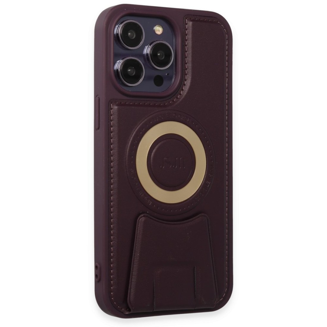 iPhone 13 Pro Max Kılıf Merkür Magneticsafe Standlı Kapak - Derin Mor