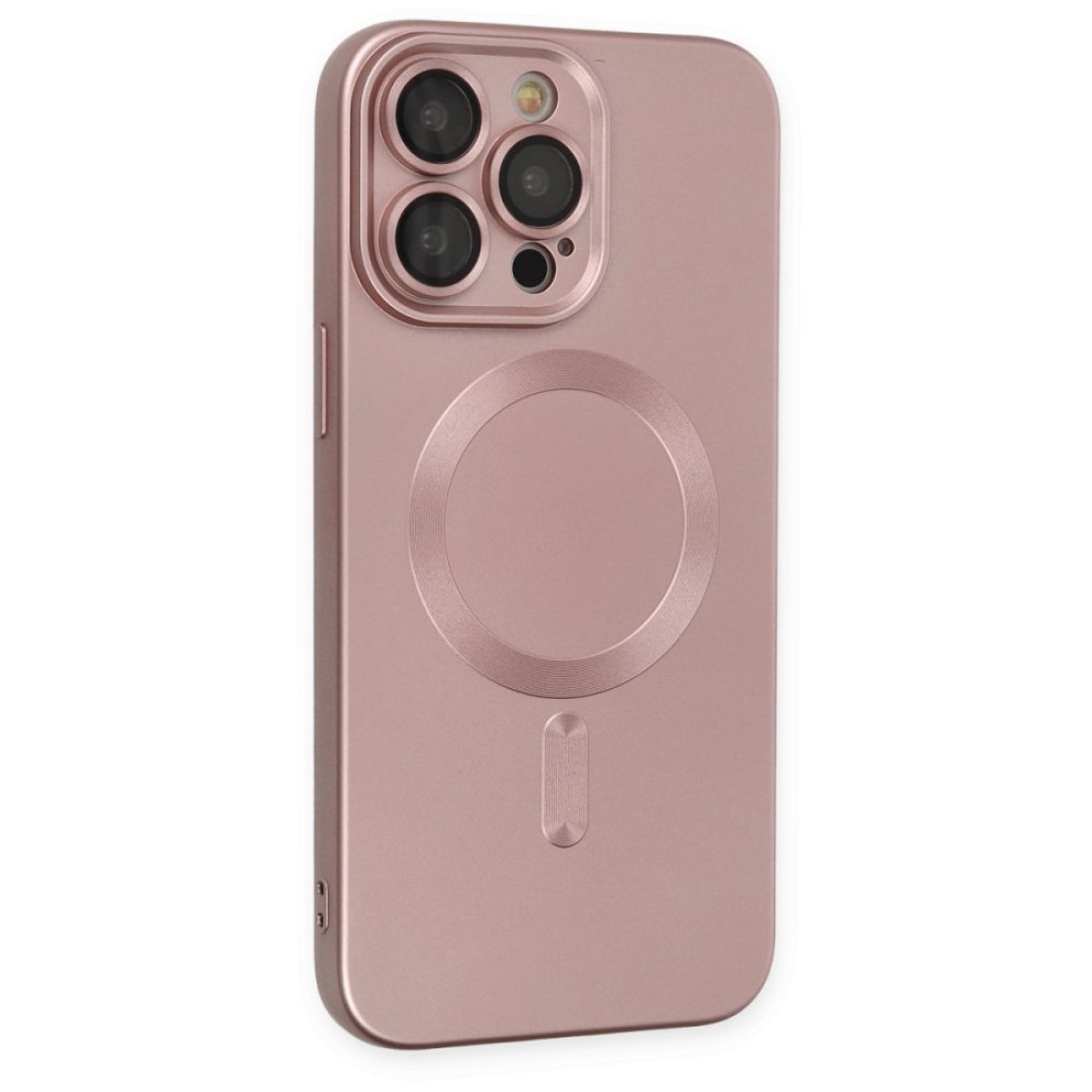 iPhone 13 Pro Max Kılıf Moshi Lens Magneticsafe Silikon - Rose Gold