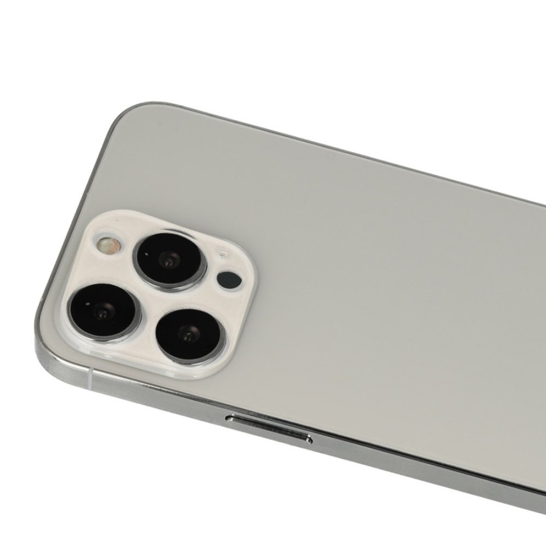 iPhone 13 Pro Max Rainbow Kamera Lens Koruma Cam - Beyaz