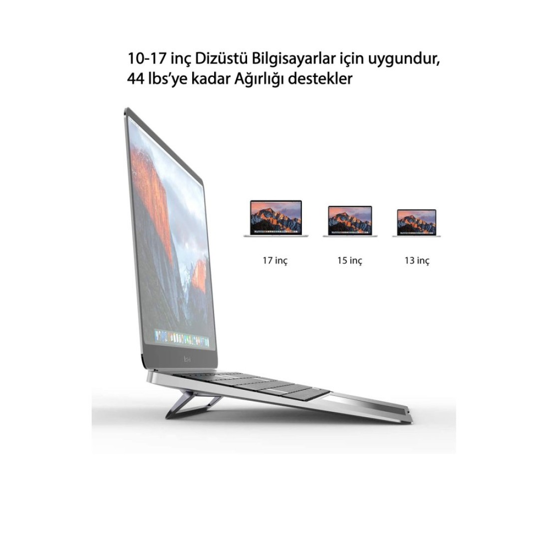 LC 344 Ayarlanabilir Laptop Telefon Tutucu - Gümüş - Kılıf's LC 344 Ayarlanabilir Laptop Telefon Tutucu - Gümüş
