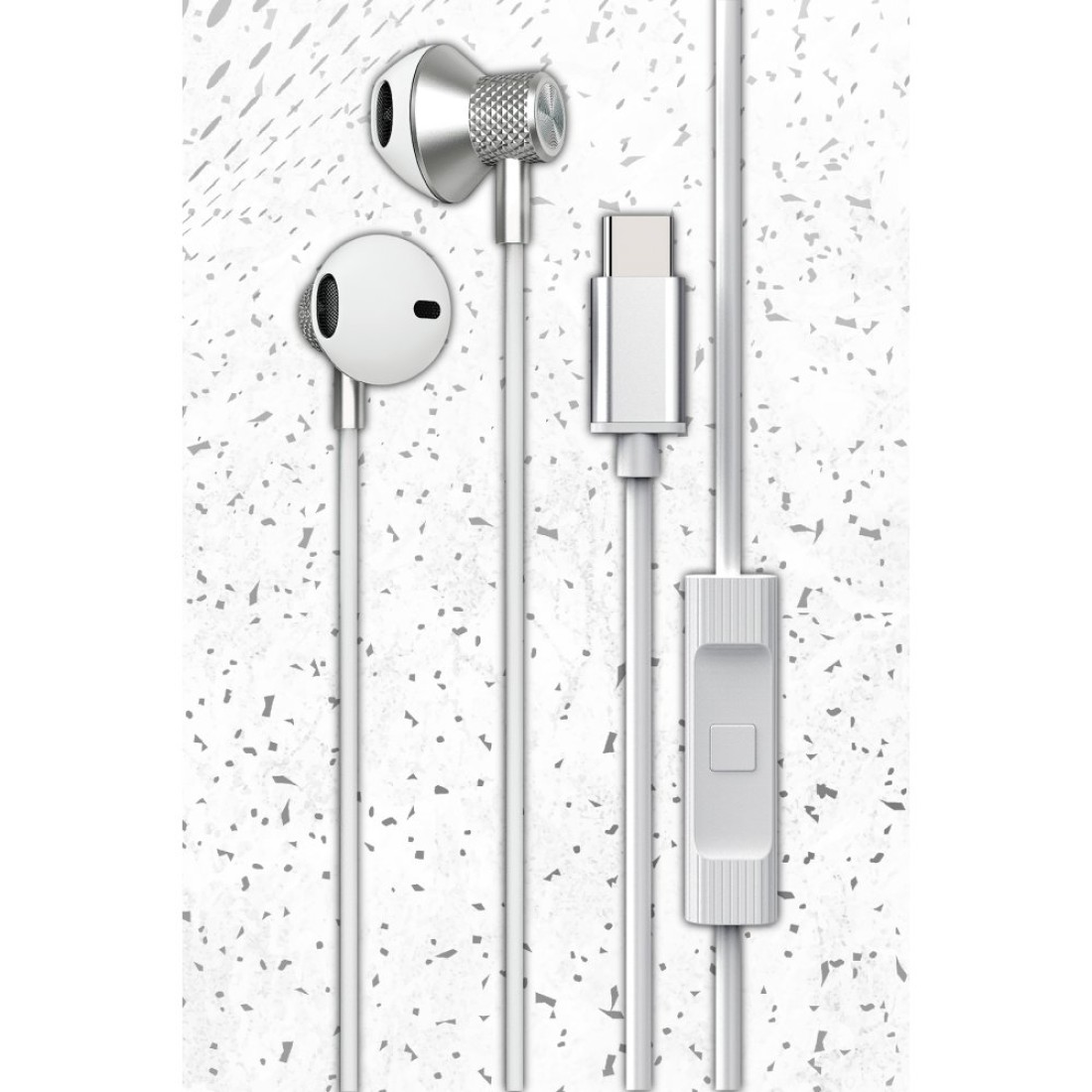 LS-730 1.2M iPhone 15 Serisi ile Uyumlu Type-C Kablolu Kulaklık - Yeşil