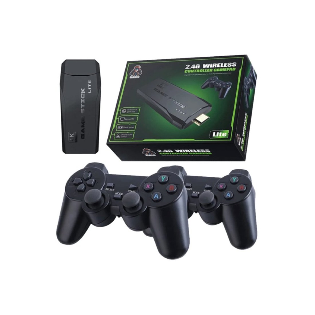 M8 64GB Dual Pad 4K Game Stick - Siyah