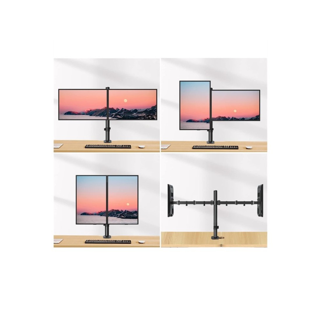 MA02 İkili Monitör Standı - Siyah - Kılıf's MA02 İkili Monitör Standı - Siyah