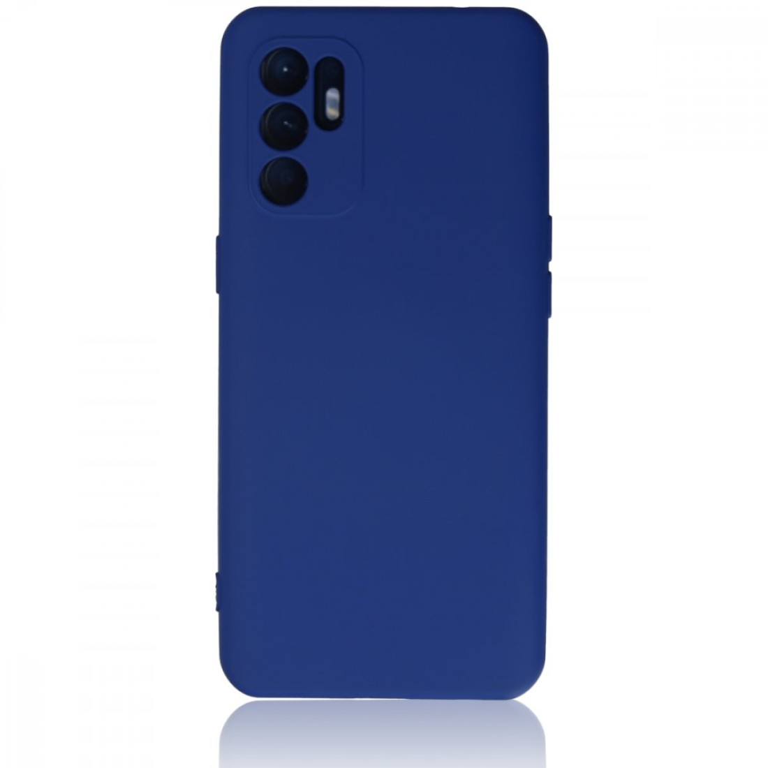 Oppo Reno 6 Kılıf Nano içi Kadife Silikon - Mavi