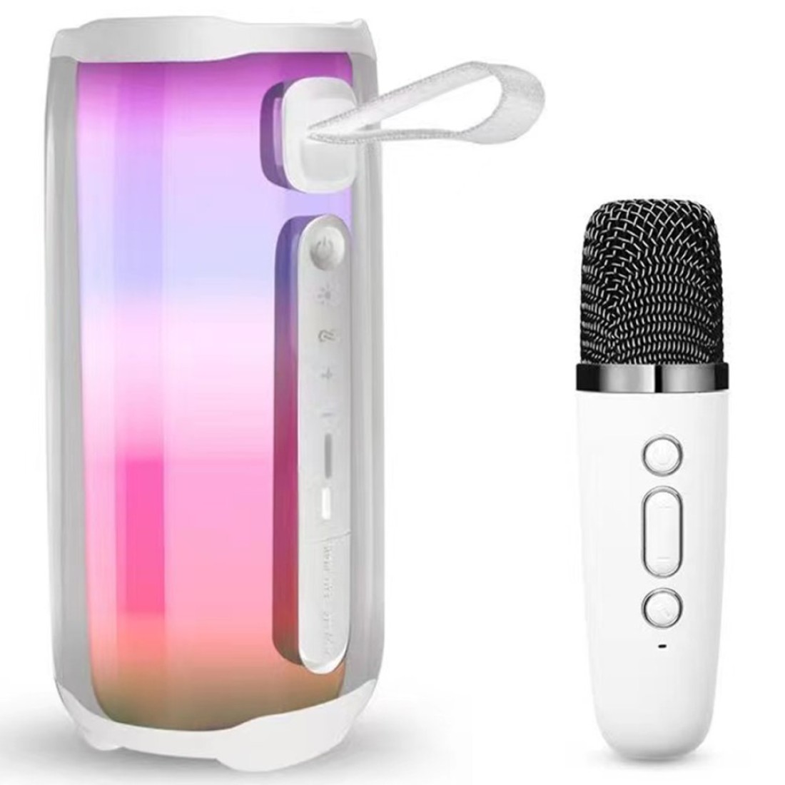 Pluse 5 Mikrofonlu RGB Kablosuz Hoparlör - Beyaz