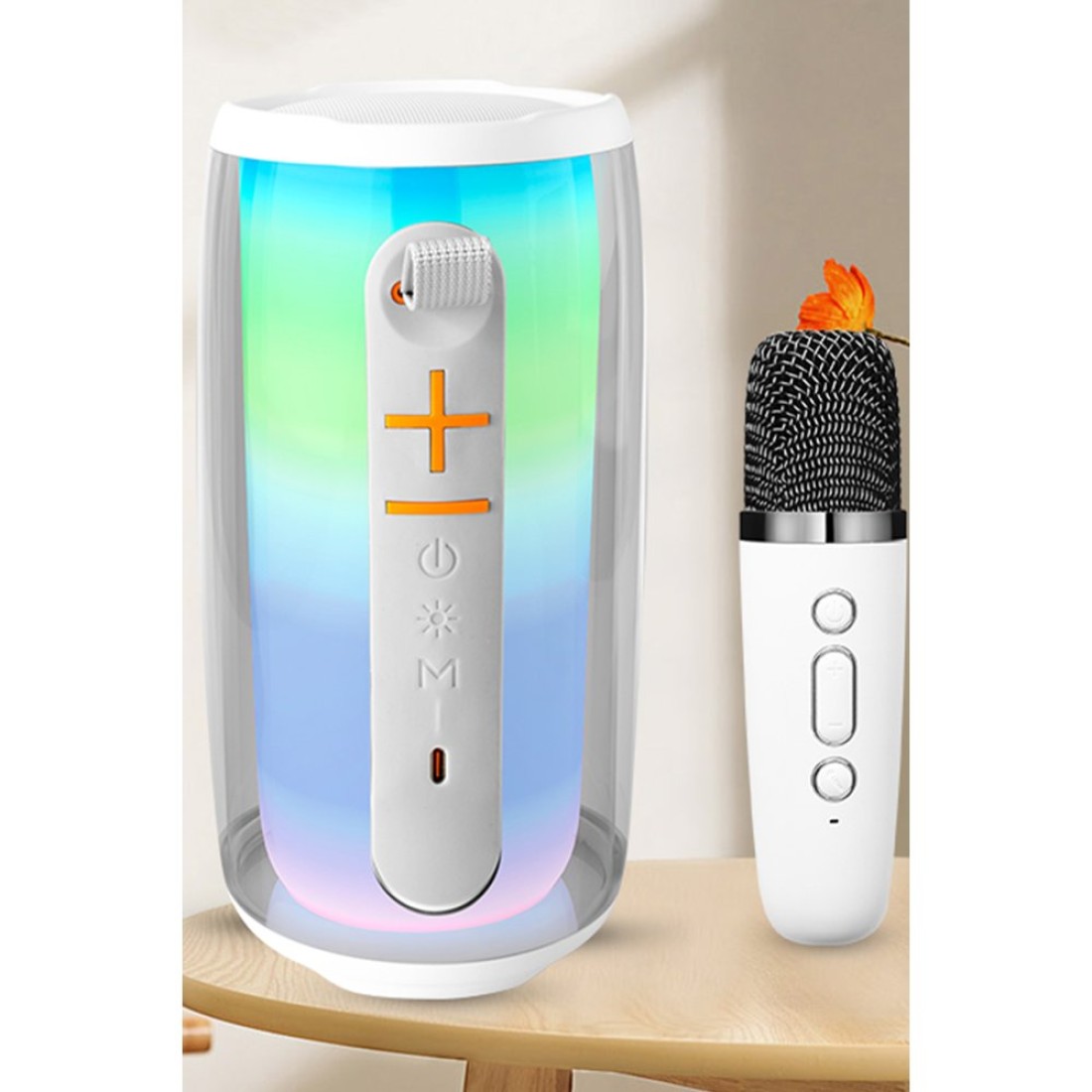 Pluse 6 Mikrofonlu RGB Kablosuz Hoparlör - Siyah - Kılıf's Pluse 6 Mikrofonlu RGB Kablosuz Hoparlör - Siyah
