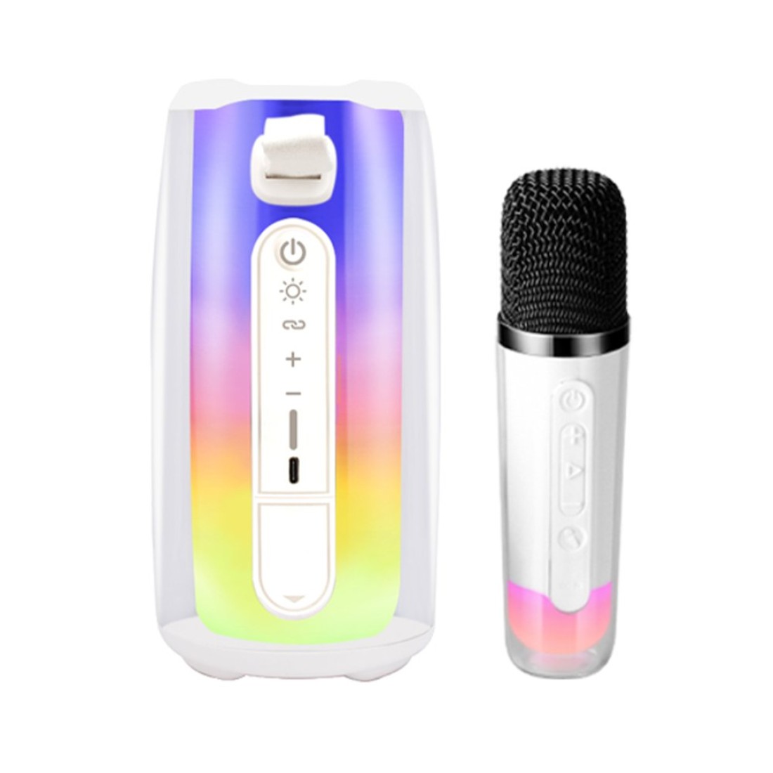 Pluse 7 Mikrofonlu RGB Kablosuz Hoparlör - Beyaz
