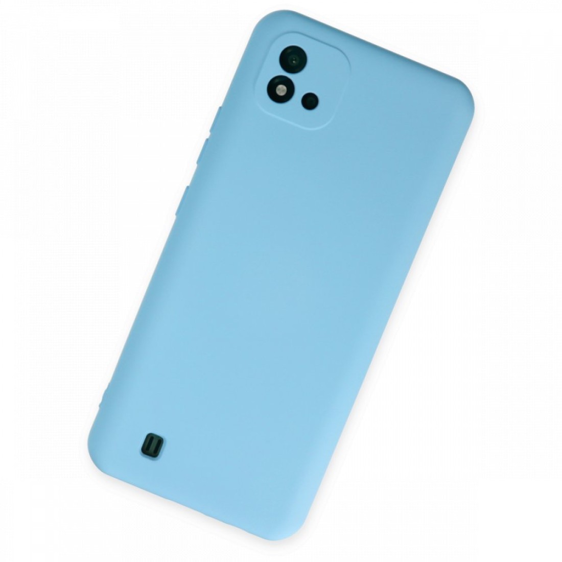 Realme C11 2021 Kılıf Nano içi Kadife Silikon - Mavi