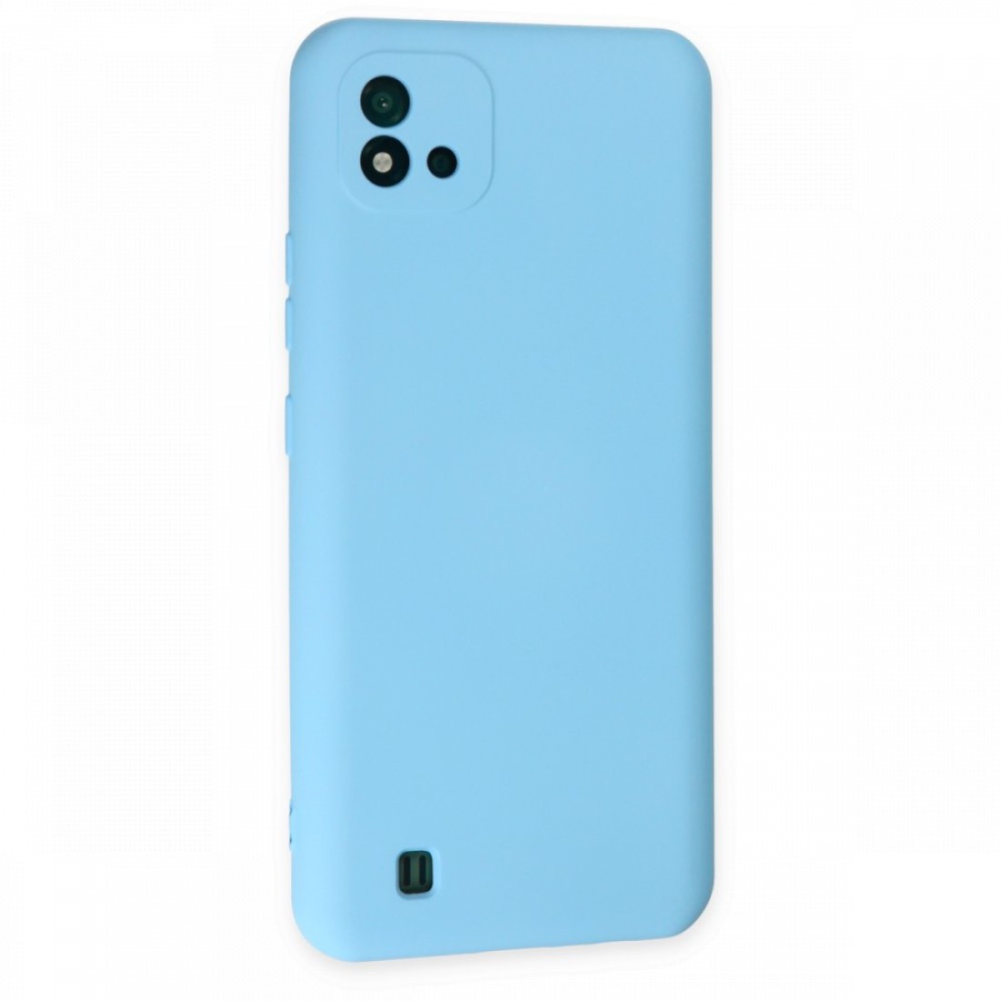 Realme C11 2021 Kılıf Nano içi Kadife Silikon - Siyah