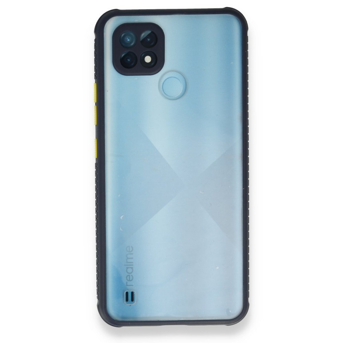 Realme C21 Kılıf Miami Şeffaf Silikon - Lacivert