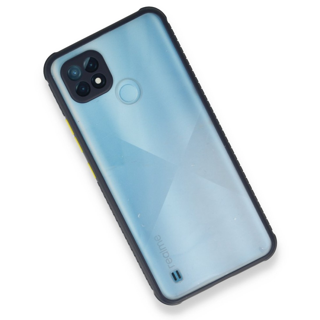 Realme C21 Kılıf Miami Şeffaf Silikon - Lacivert