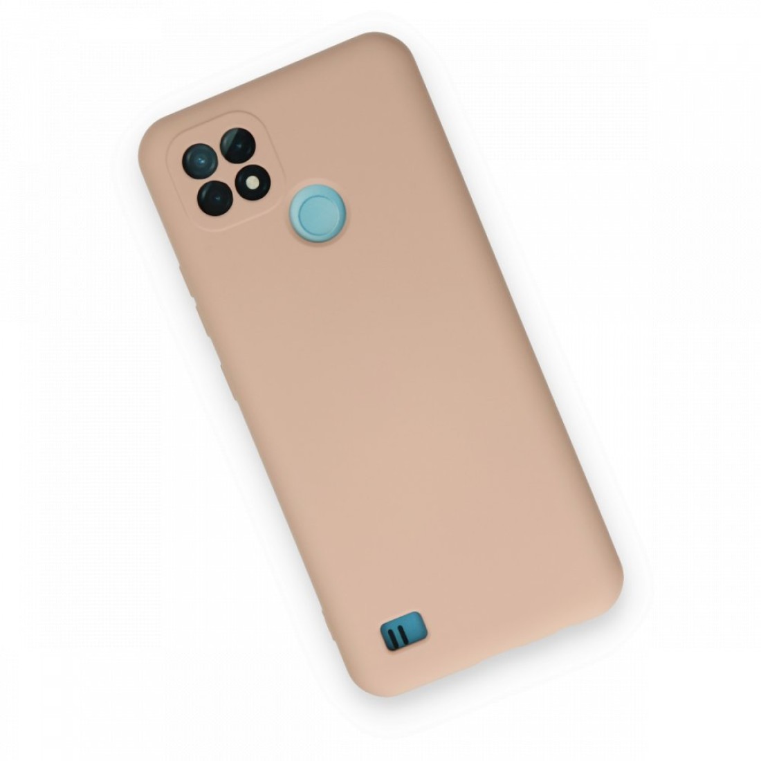 Realme C21 Kılıf Nano içi Kadife Silikon - Pudra