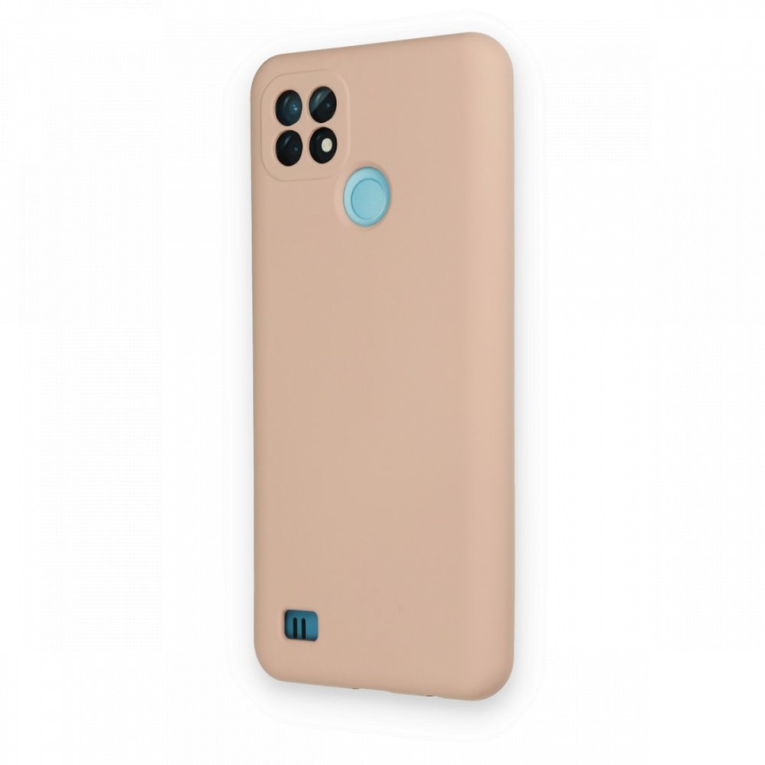 Realme C21 Kılıf Nano içi Kadife Silikon - Siyah