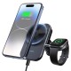S15 2in1 Izgara Klipsli 15W Telefon ve 5W Apple Watch Kablosuz Şarj Destekli Soğutucu Fanlı Manyetik Magsafe Araç Tutucu - Siyah - Kılıf's S15 2in1 Izgara Klipsli 15W Telefon ve 5W Apple Watch Kablosuz Şarj Destekli Soğutucu Fanlı Manyetik Magsafe Araç Tutucu - Siyah