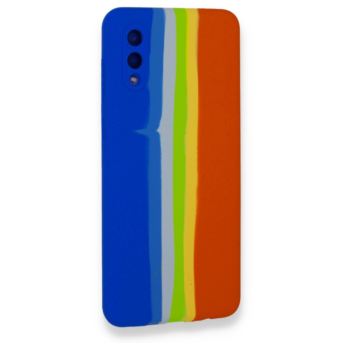 Samsung Galaxy A02 Kılıf Ebruli Lansman Silikon - Kırmızı-Mor - Kılıf's Samsung Galaxy A02 Kılıf Ebruli Lansman Silikon - Kırmızı-Mor