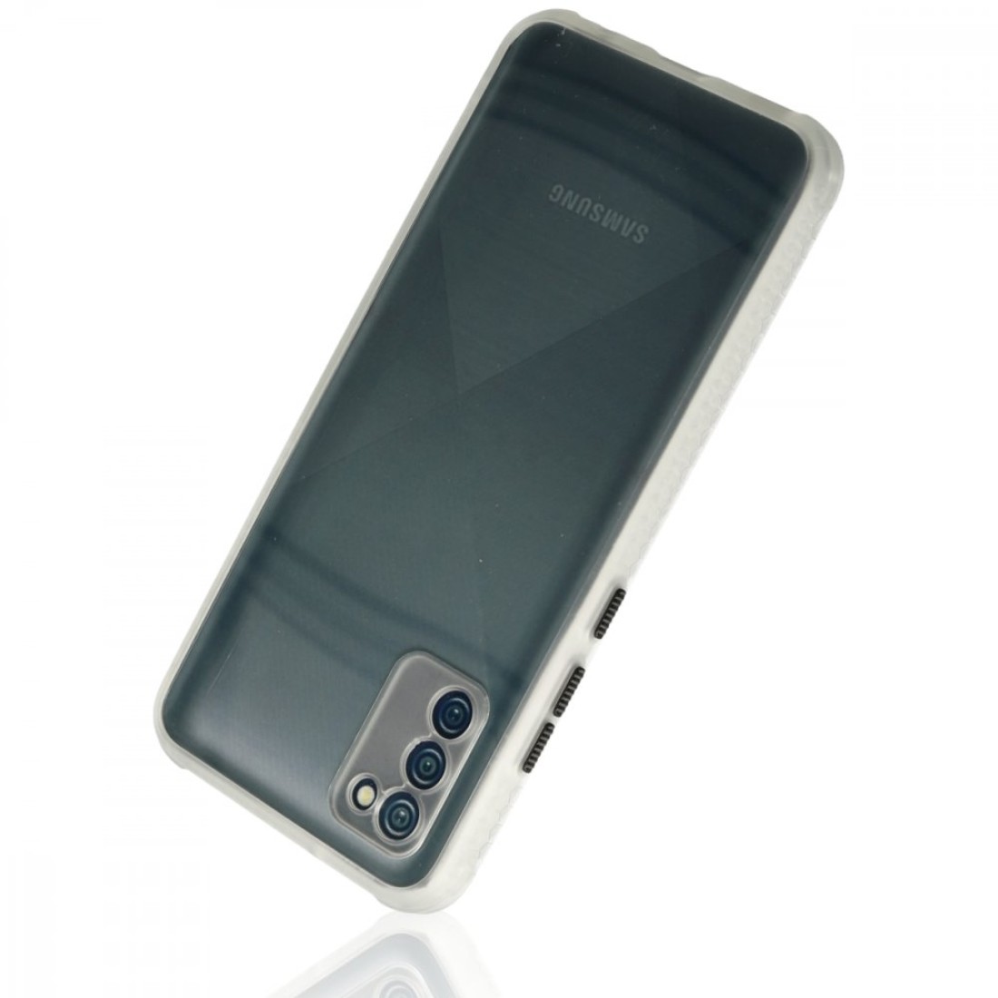 Samsung Galaxy A02S Kılıf Miami Şeffaf Silikon - Kırmızı - Kılıf's Samsung Galaxy A02S Kılıf Miami Şeffaf Silikon - Kırmızı
