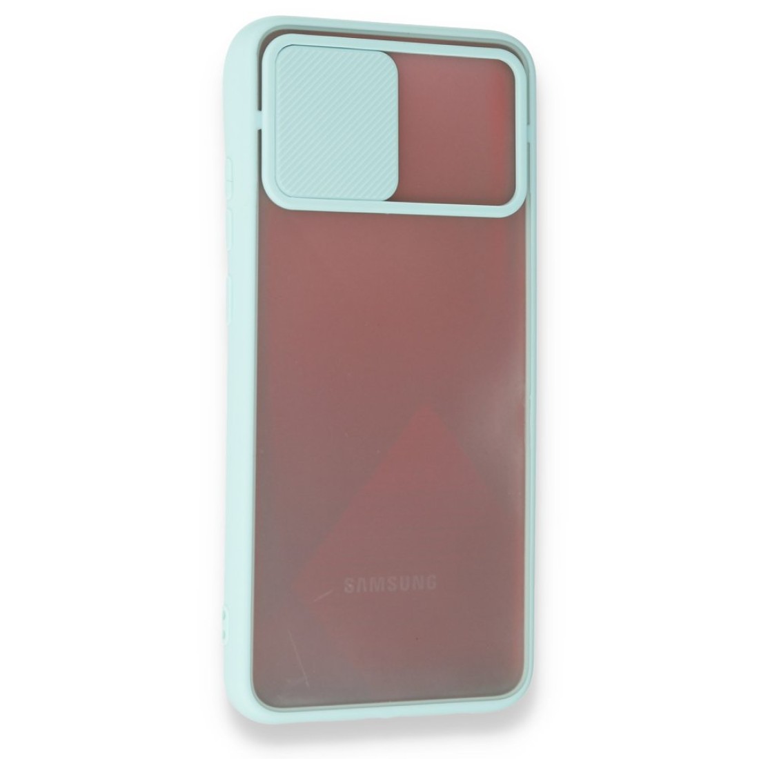 Samsung Galaxy A02S Kılıf Palm Buzlu Kamera Sürgülü Silikon - Siyah - Kılıf's Samsung Galaxy A02S Kılıf Palm Buzlu Kamera Sürgülü Silikon - Siyah