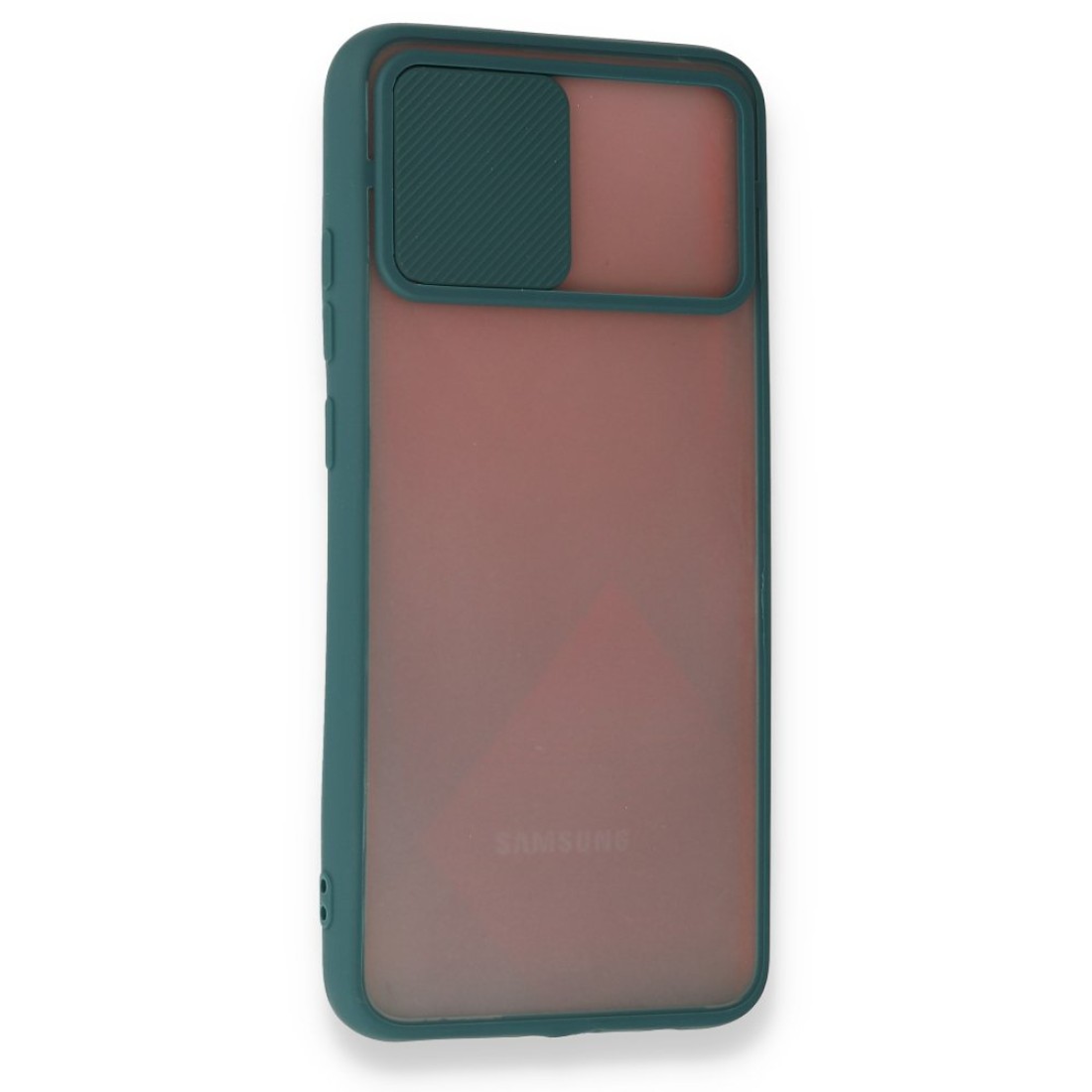 Samsung Galaxy A03S Kılıf Palm Buzlu Kamera Sürgülü Silikon - Kırmızı - Kılıf's Samsung Galaxy A03S Kılıf Palm Buzlu Kamera Sürgülü Silikon - Kırmızı