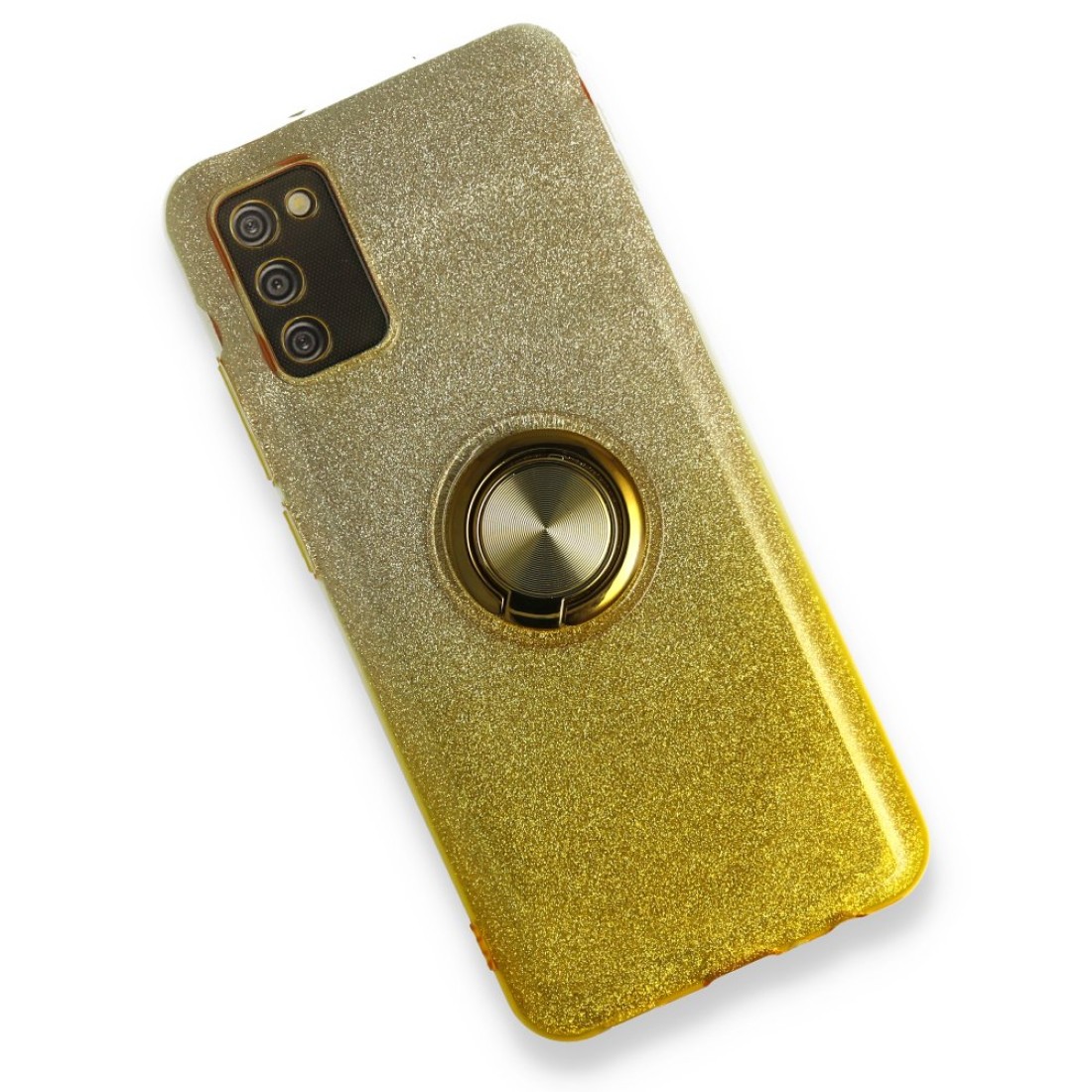 Samsung Galaxy A02S Kılıf Simli Yüzüklü Silikon - Siyah - Kılıf's Samsung Galaxy A02S Kılıf Simli Yüzüklü Silikon - Siyah