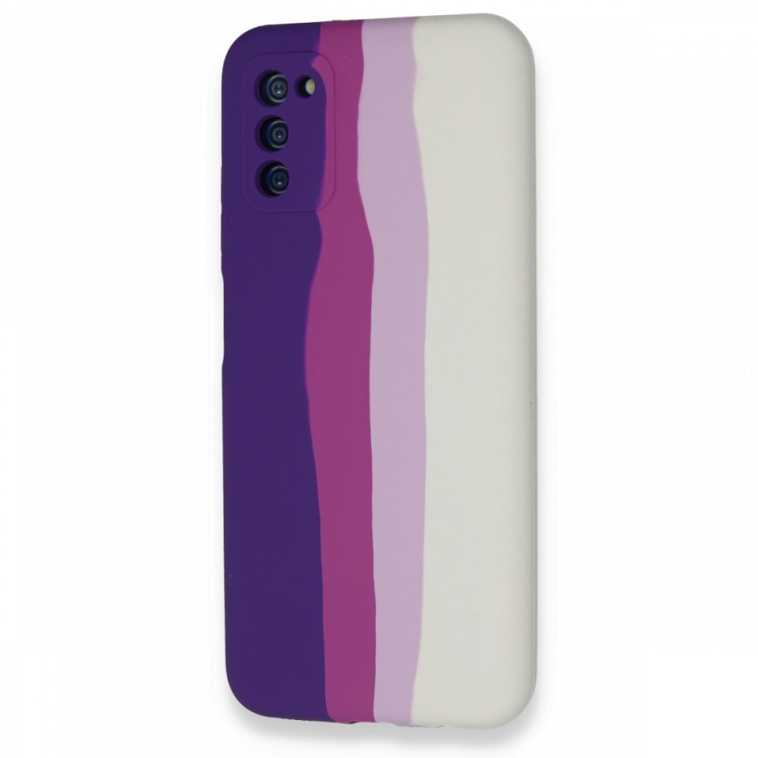 Samsung Galaxy A03S Kılıf Ebruli Lansman Silikon - Kırmızı-Mor - Kılıf's Samsung Galaxy A03S Kılıf Ebruli Lansman Silikon - Kırmızı-Mor
