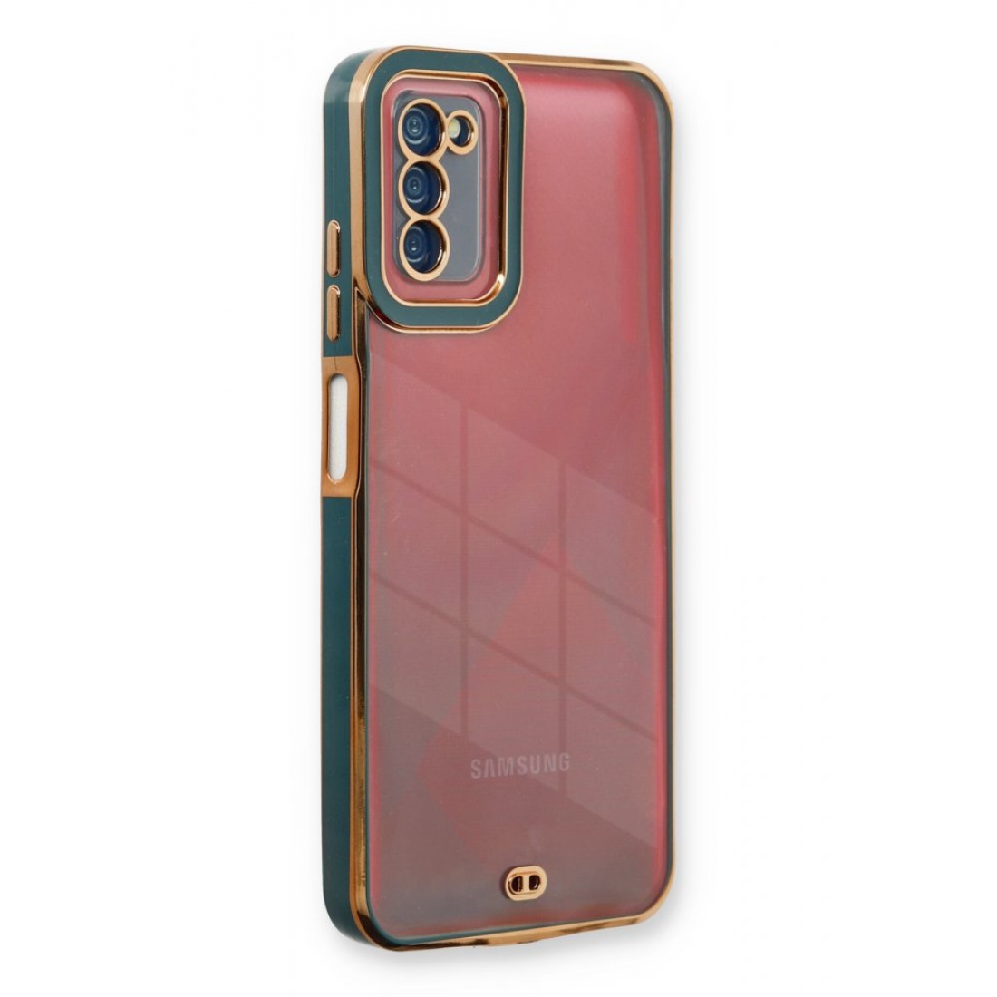 Samsung Galaxy A02S Kılıf Liva Lens Silikon - Yeşil