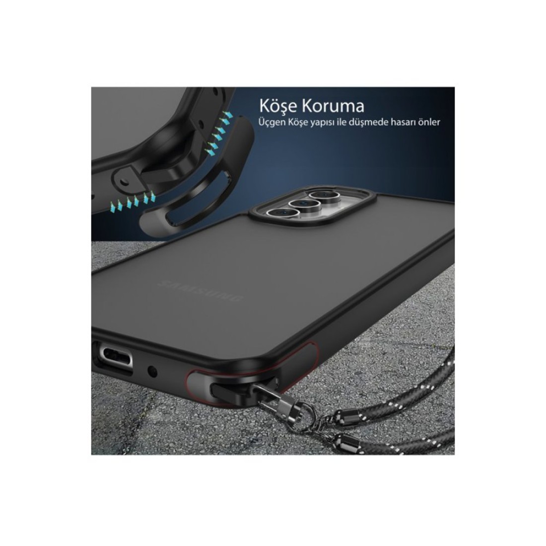 Samsung Galaxy A05S Kılıf Elegant Kapak - Siyah - Kılıf's Samsung Galaxy A05S Kılıf Elegant Kapak - Siyah