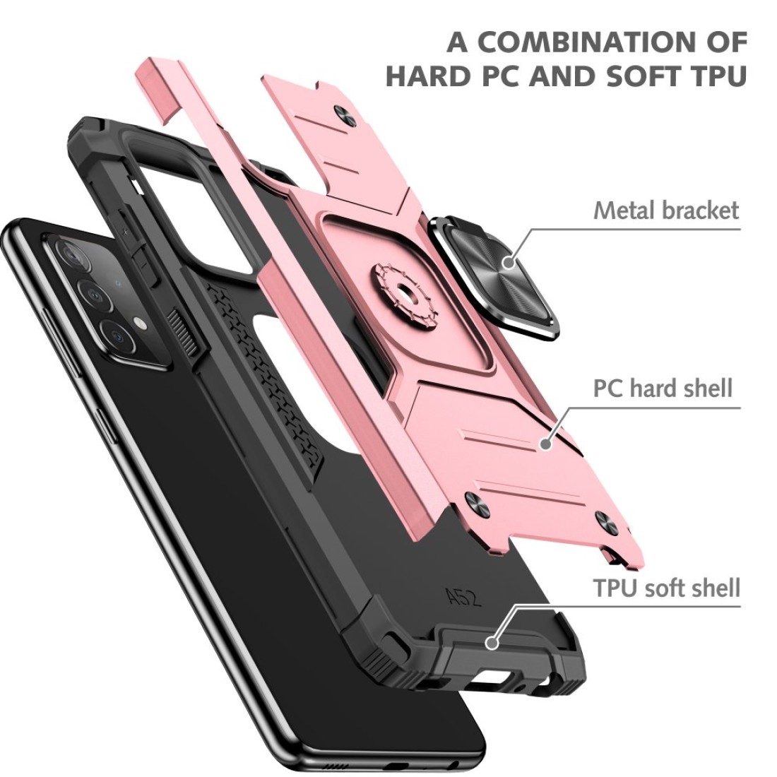Samsung Galaxy A32 Kılıf Zegna Yüzüklü Silikon Kapak - Siyah - Kılıf's Samsung Galaxy A32 Kılıf Zegna Yüzüklü Silikon Kapak - Siyah