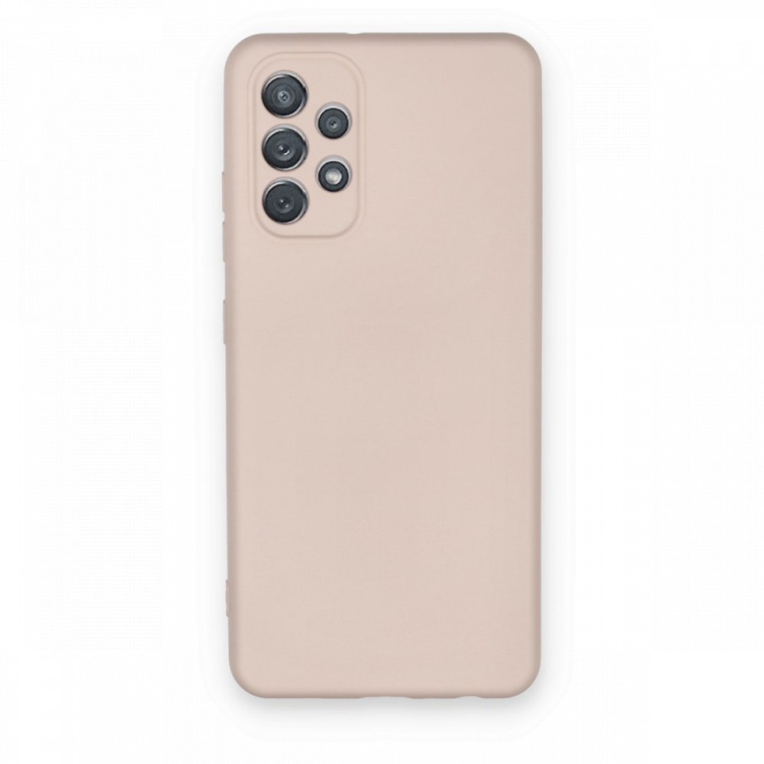 Samsung Galaxy A72 Kılıf Nano içi Kadife Silikon - Pudra