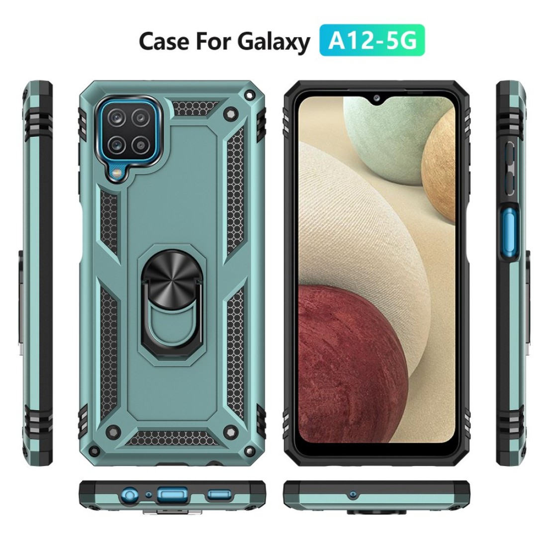 Samsung Galaxy M22 Kılıf Sofya Yüzüklü Silikon Kapak - Siyah - Kılıf's Samsung Galaxy M22 Kılıf Sofya Yüzüklü Silikon Kapak - Siyah