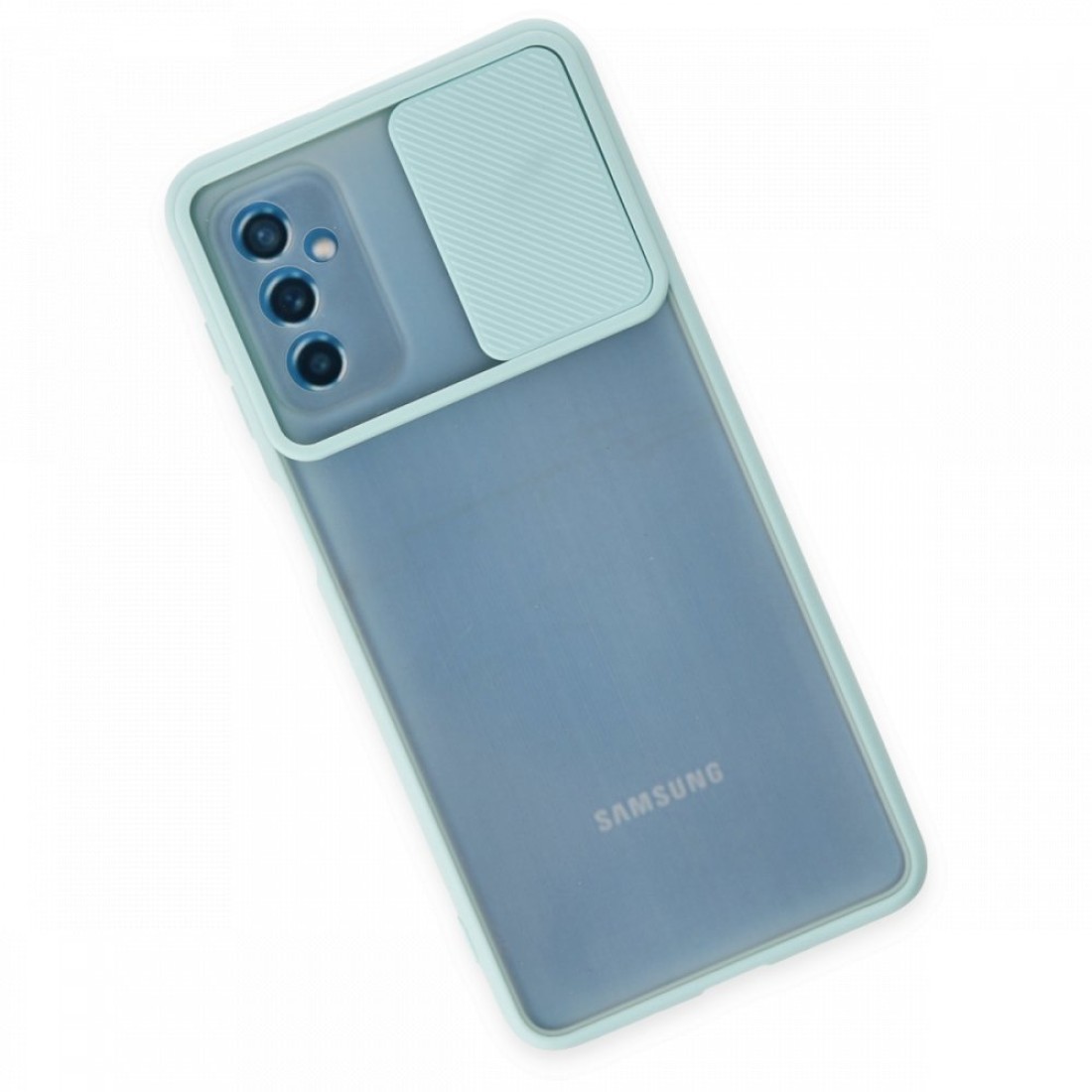 Samsung Galaxy M52 5G Kılıf Palm Buzlu Kamera Sürgülü Silikon - Siyah - Kılıf's Samsung Galaxy M52 5G Kılıf Palm Buzlu Kamera Sürgülü Silikon - Siyah