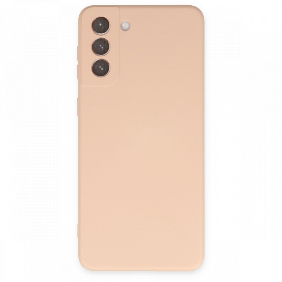 Samsung Galaxy S21 FE Kılıf Nano içi Kadife Silikon - Pudra