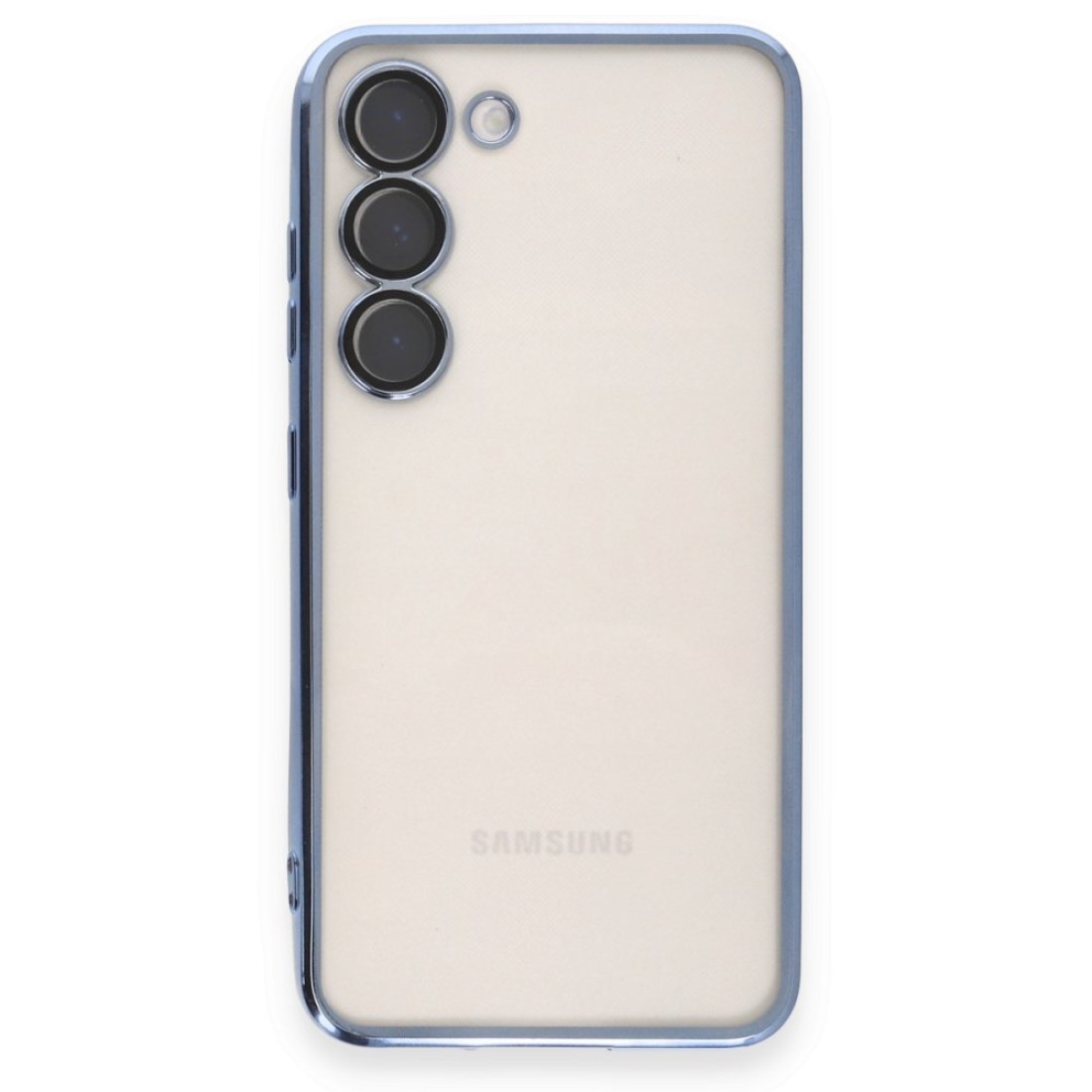 Samsung Galaxy S24 Kılıf Razer Lensli Silikon - Açık Mavi