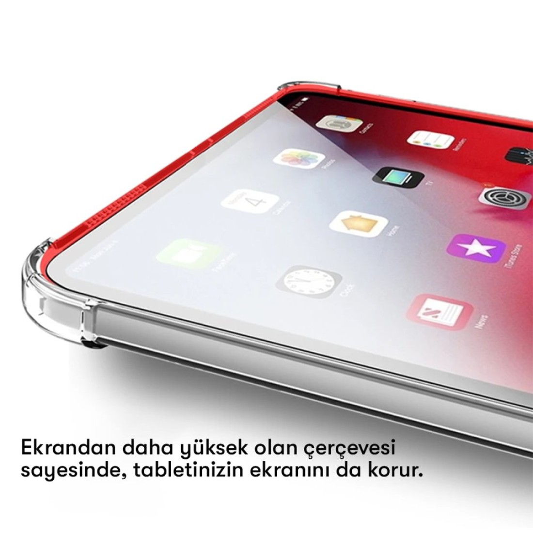 Samsung Galaxy T737 Tab S7 FE 12.4 Kılıf Anti Şeffaf Tablet Silikon - Şeffaf - Kılıf's Samsung Galaxy T737 Tab S7 FE 12.4 Kılıf Anti Şeffaf Tablet Silikon - Şeffaf