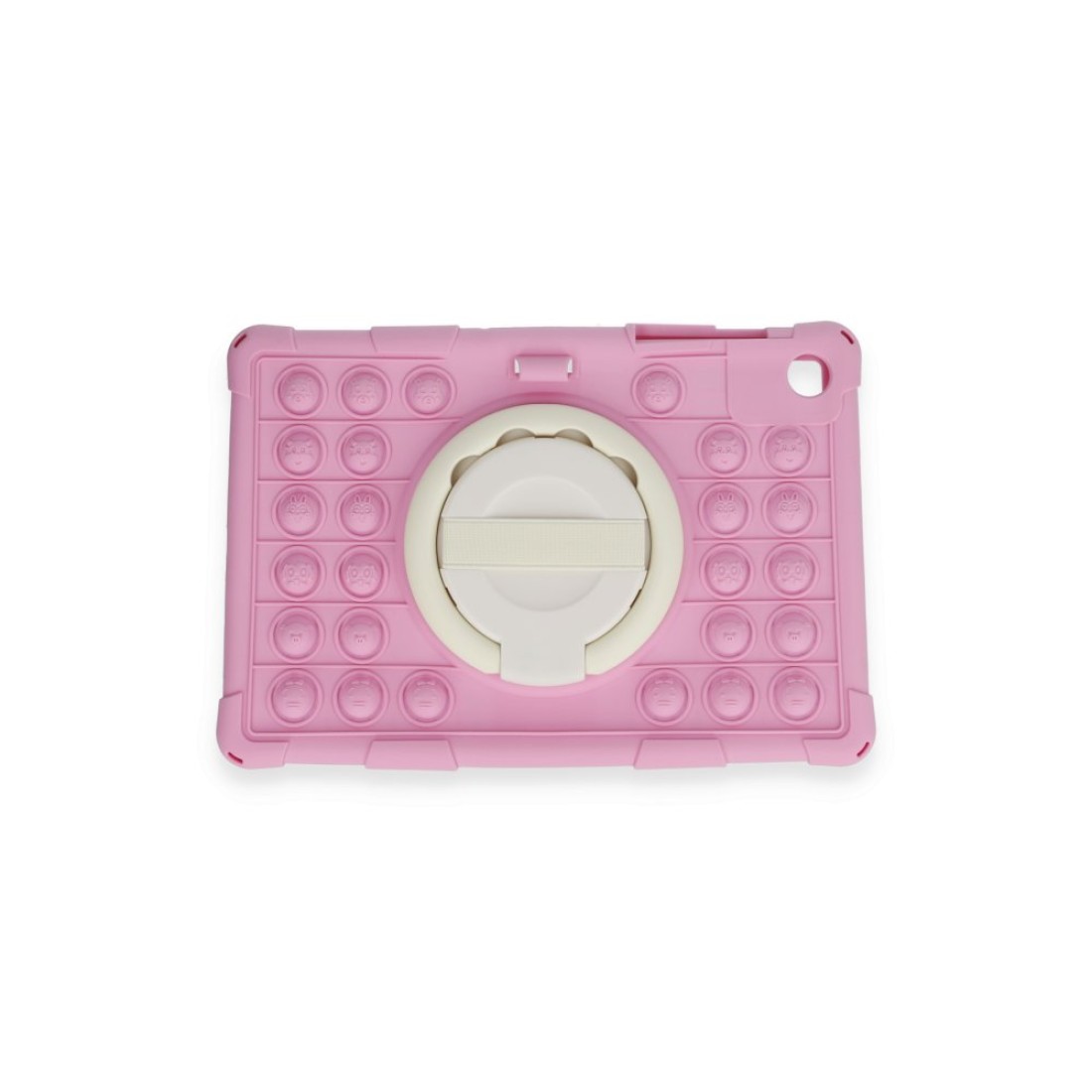 Samsung Galaxy Tab A9 Plus Kılıf Patpat El Tutma Aparatlı Standlı Tablet Silikon - Pembe - Kılıf's Samsung Galaxy Tab A9 Plus Kılıf Patpat El Tutma Aparatlı Standlı Tablet Silikon - Pembe