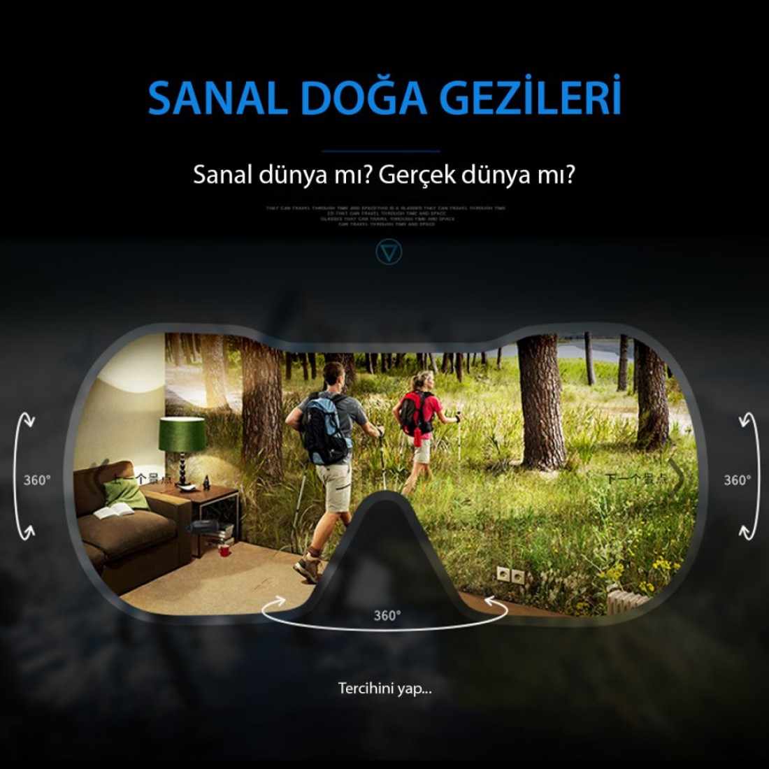Shinecon SC-G02ED 3D Sanal Gerçeklik Gözlüğü - Siyah