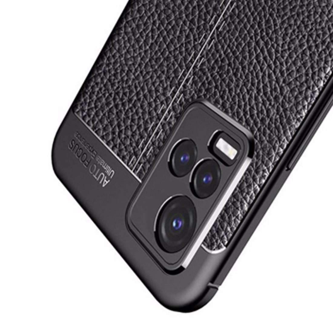 Vivo Y21 Kılıf Focus Derili Silikon - Siyah - Kılıf's Vivo Y21 Kılıf Focus Derili Silikon - Siyah