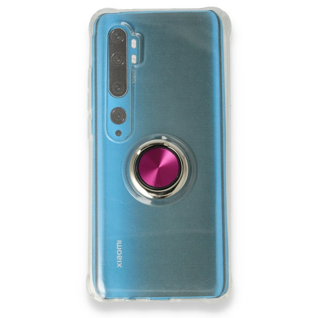 Xiaomi Mi Note 10 Kılıf Gros Yüzüklü Silikon - Pembe