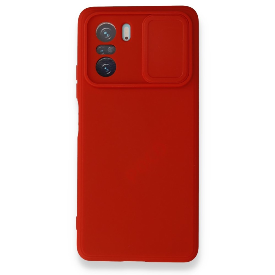 Xiaomi Poco F3 Kılıf Color Lens Silikon - Kırmızı
