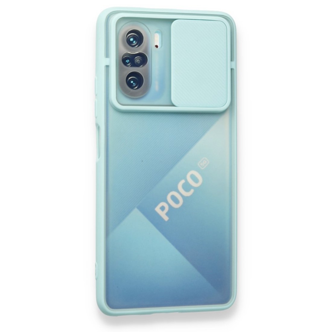 Xiaomi Poco F3 Kılıf Palm Buzlu Kamera Sürgülü Silikon - Siyah