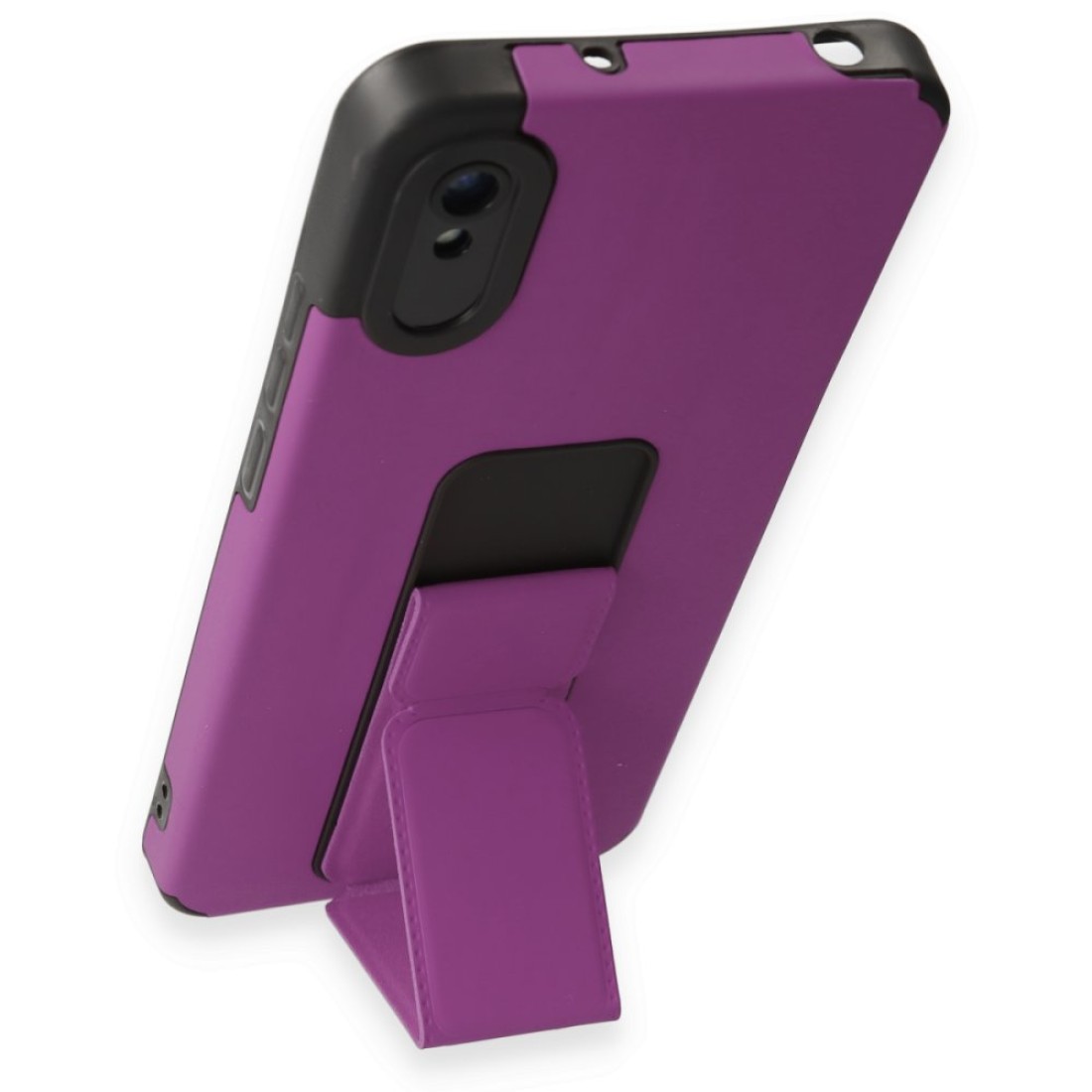 Xiaomi Redmi 9A Kılıf Mega Standlı Silikon - Siyah