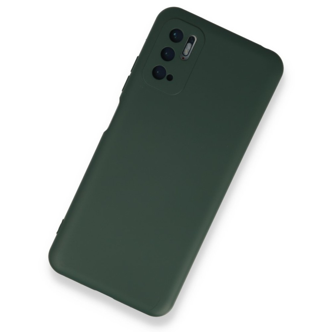 Xiaomi Redmi Note 10 5G Kılıf Nano içi Kadife  Silikon - Koyu Yeşil