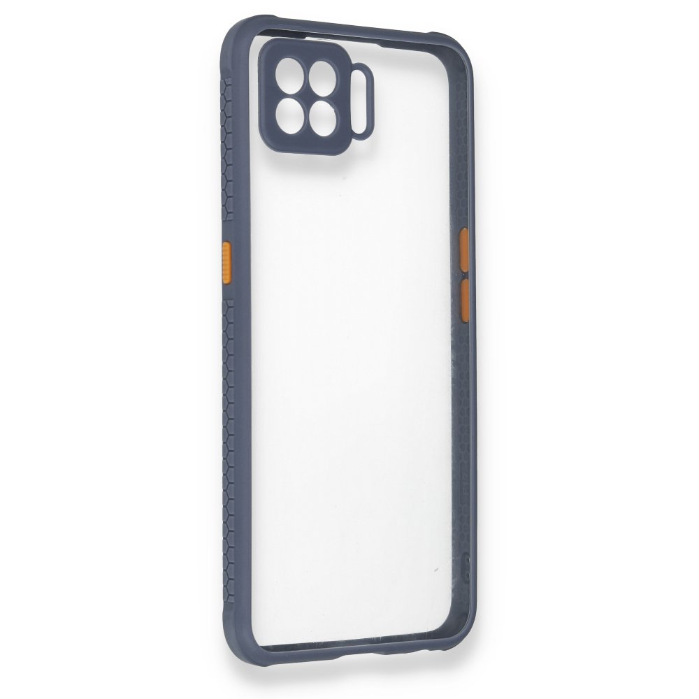  Oppo A73 Kılıf Miami Şeffaf Silikon - Gri