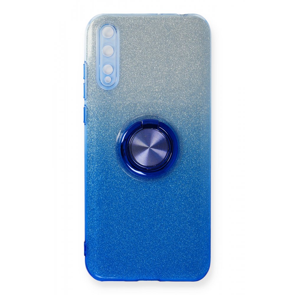 Huawei Y8P Kılıf Simli Yüzüklü Silikon - Mavi  Huawei Y8P Kılıf Simli Yüzüklü Silikon - Mavi