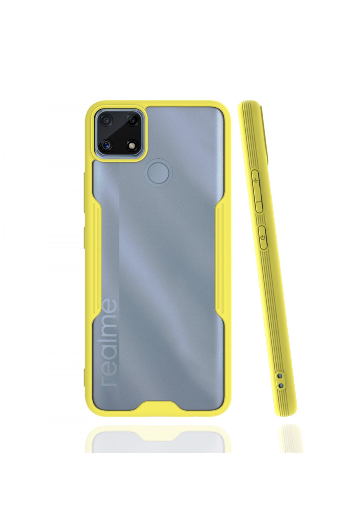  Realme C25s Kılıf Platin Silikon - Sarı